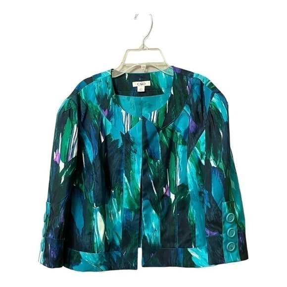 𝅺CROP open front blazer 3/4 sleeve. - Picture 1 of 5